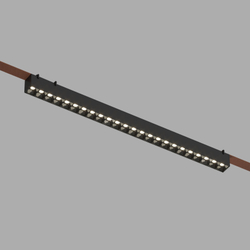 DK5672-BK Cветильник для трека-ремня Belty Smart, серия Grill, со светодиодом, L642*W40*H45мм, 48V DC, 24W, RA90, 24°, 2700-6000K, IP20, черный, алюминий