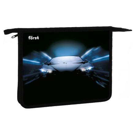 Папка для тетрадей 1 отделение А5 на молнии Forst Car, пластик