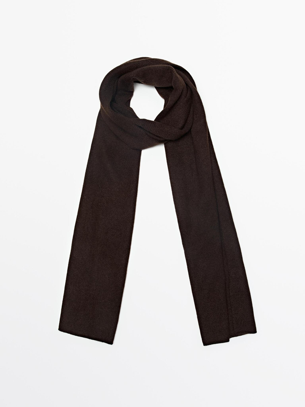 Massimo Dutti Шарф из 100% кашемира, коричневый