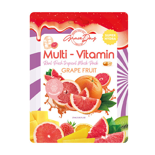 Тканевая маска с экстрактом Грейпфрута Grace Day Multi-Vitamin Grape Fruit Mask Pack 5шт