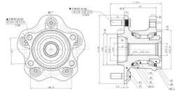 Ступица задняя в сборе L=R NISSAN Qashqai/X-Trail/RENAULT Koleos 4WD GANZ GIM03031