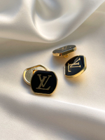 Пуговицы Лв. Черные Эмаль золото 18 мм