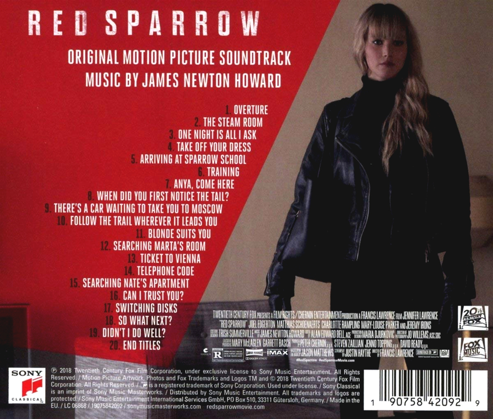 Soundtrack / James Newton Howard: Red Sparrow (CD)