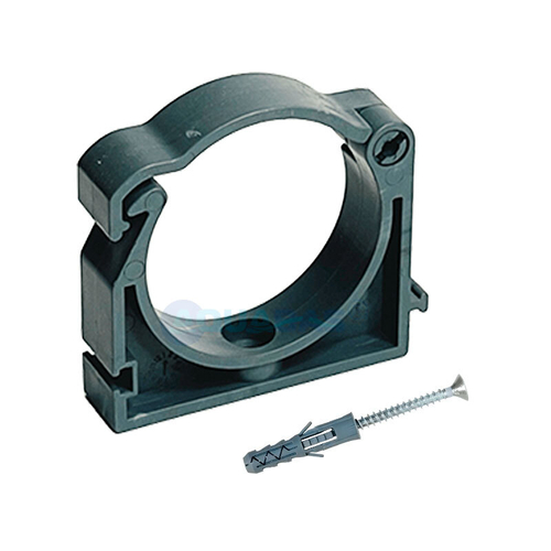 Открытая скоба с зажимом D75 ПВХ держатель труб Gemas (133356)