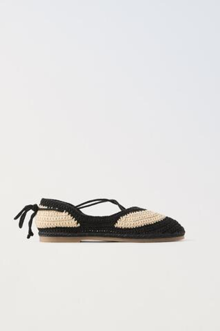 ZARA БАЛЕТКИ CROCHET, РАЗНОЦВЕТНЫЙ