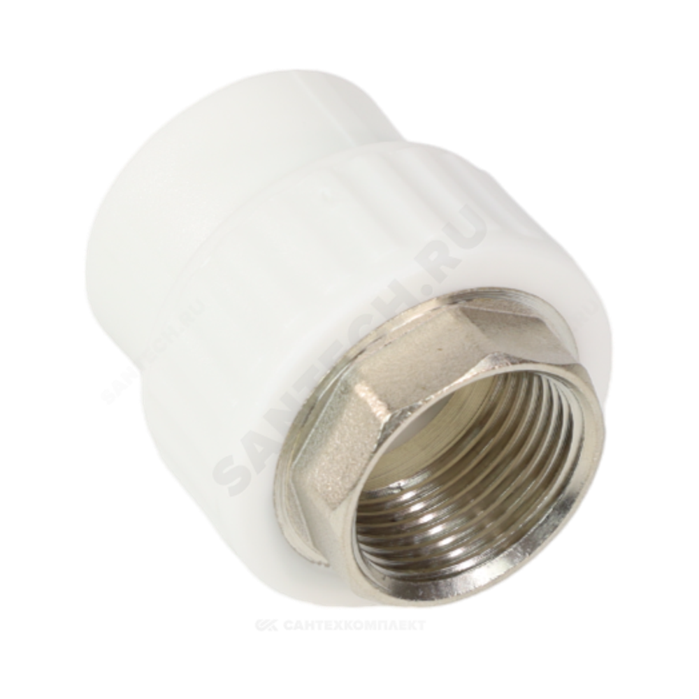 Муфта PP-R комбинированная белая Дн 110х4" ВР под ключ VALFEX 10134110