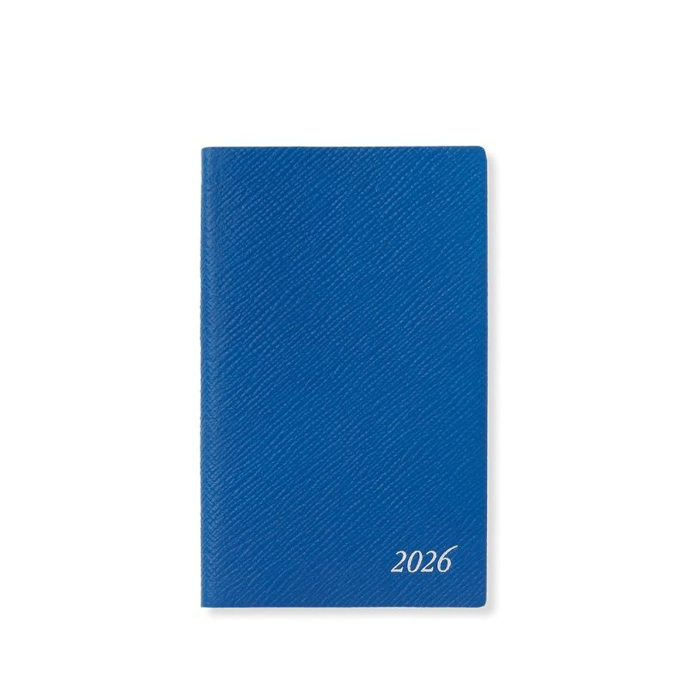 Smythson Ежедневник 2026 Panama Weekly Diary with Pocket, Navy