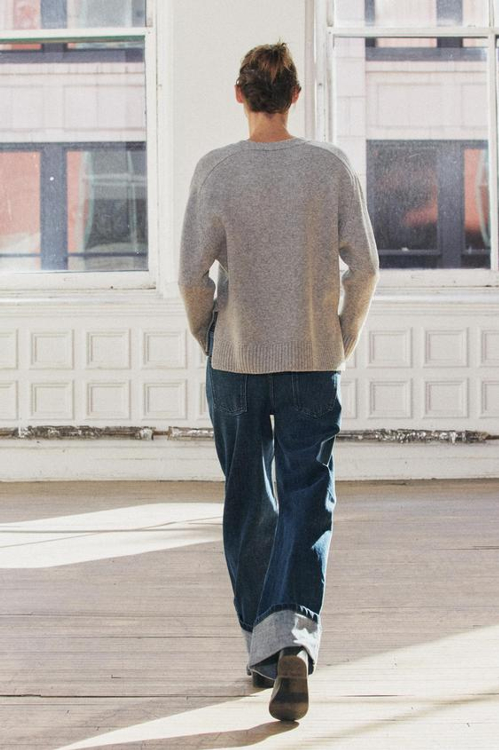 ZARA КАРДИГАН ИЗ МЯГКОЙ ТКАНИ, СЕРЫЙ С МЕЛАНЖЕВЫМ ЭФФЕКТОМ