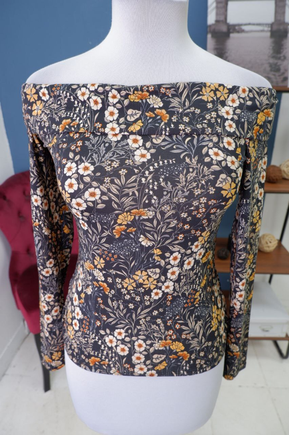 Блузка H&M цветочная 44 размер