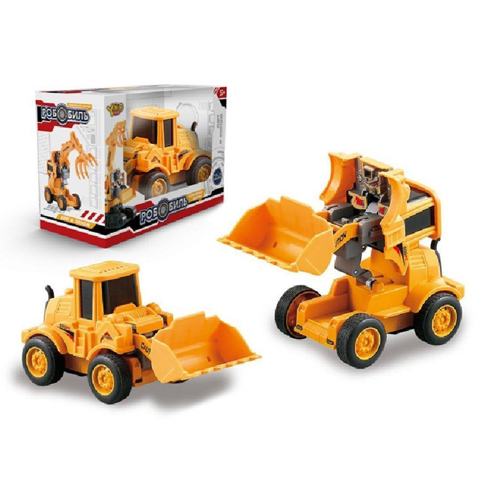 Робот трансформер (18*8*12,2см) "Робобиль-спецтехника-1" в коробка