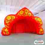 Надувная концертная сцена хохлома «Красный кокошник», 9×4,7×6 м