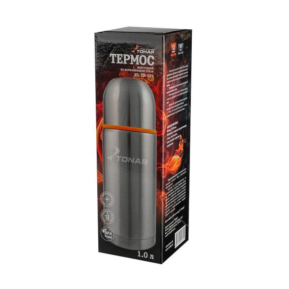 Термос TONAR 1000ML HS.TM-021 (дополн.пласт.чашка)