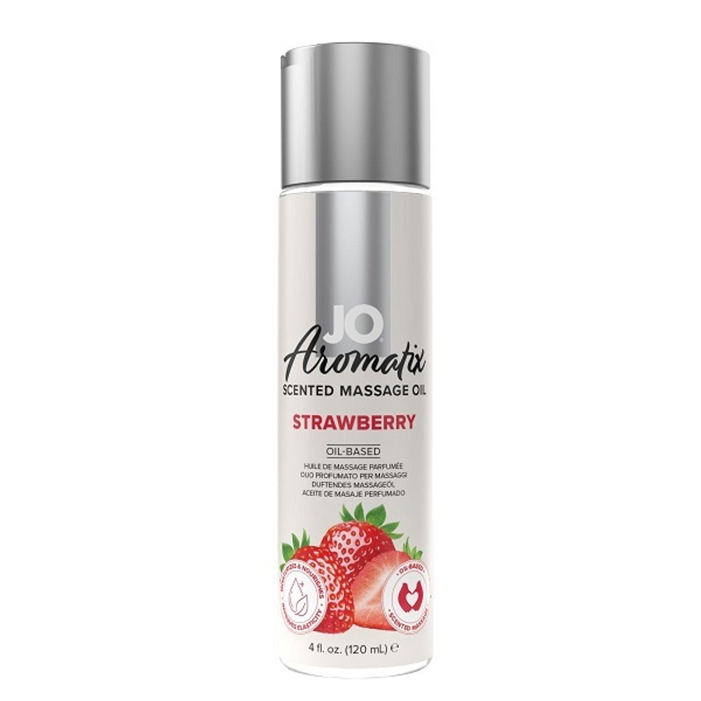 Массажное масло с ароматом клубники System JO Aromatix Massage Oil Strawberry 120мл