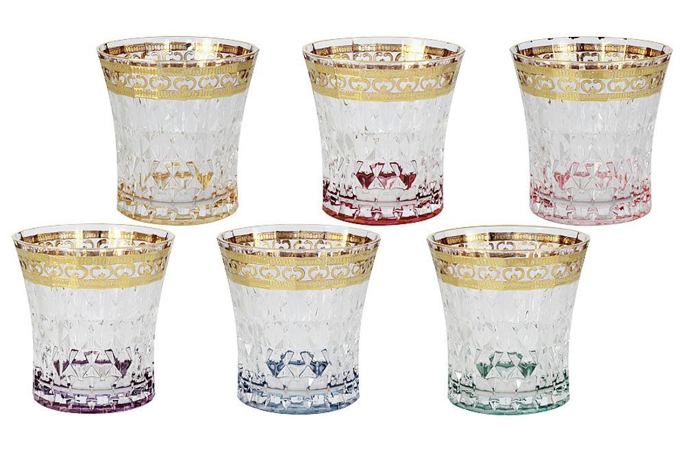 Набор стаканов для виски 6шт 0.27л Same Цветная Флоренция