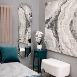 Настенное зеркало Oliva Branch (Олива Бранч) Айс Античное серебро