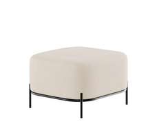 Джайв Диван одноместный без спинки JVE-3 Velvet lux 58/Металл Черный 670*720*480