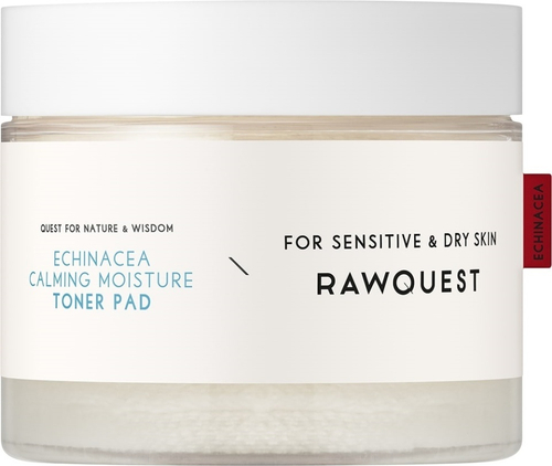 RAWQUEST Успокаивающие и увлажняющие тонер-пэды для лица с экстрактом эхинацеи - Echinacea Calming Moisture Toner Pad ,60 шт