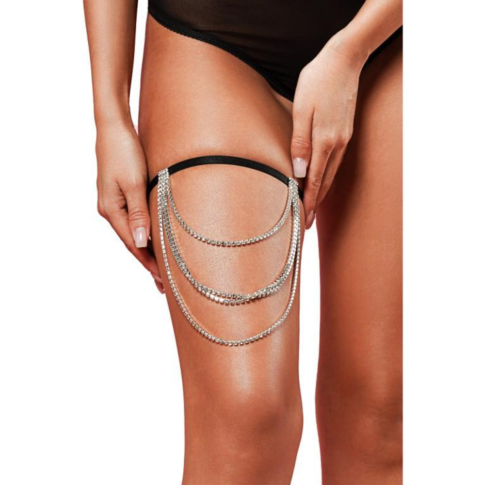 Подвязка с декоративной цепочкой (XS-L)