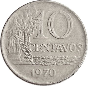 10 сентаво 1970 Бразилия