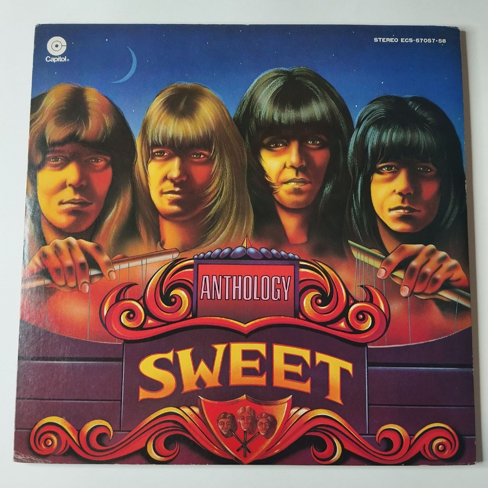 Винтажная виниловая пластинка LP Сборник The Sweet Anthology (Japan 1975) (No Obi) Fox On The Run
