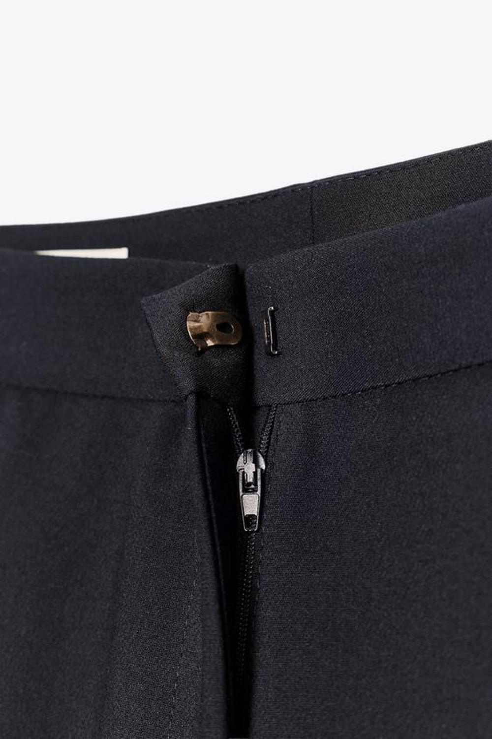 ZARA БРЮКИ FLARED, МОРСКОЙ СИНИЙ