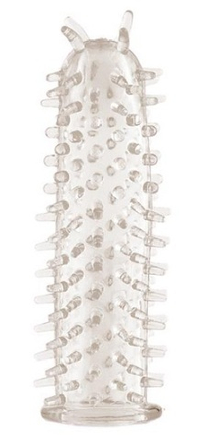 Прозрачная насадка на фаллос с шипами