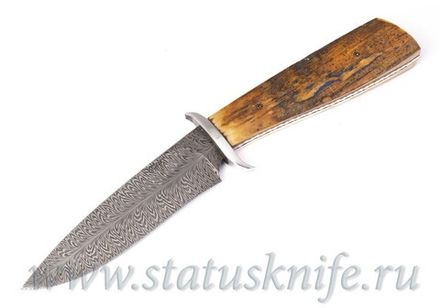 Нож Kevin Casey Feather Damascus Fixed Blade