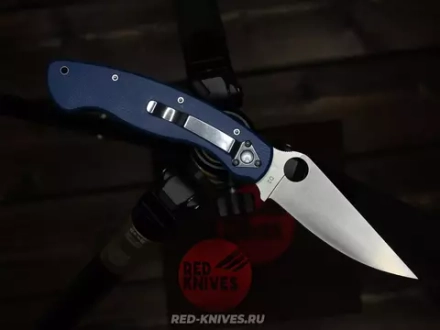 (Реплика Spyderco Military) Складной нож Steelclaw Боец-3 , синяя рукоять - сталь D2