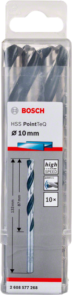 Сверло из быстрорежущей стали HSS PointTeQ 10 мм 2608577268