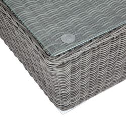 "Капучино" журнальный столик из искусственного ротанга, цвет графит