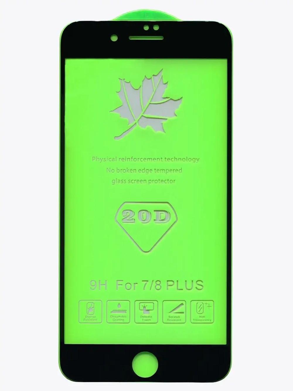 Защитное стекло Glass Premium для Apple iPhone 7 Plus/ iPhone 8 Plus/ 20D Premium/ полный клей