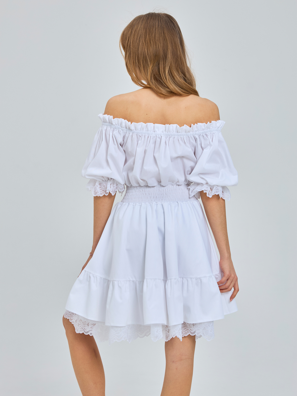 Сарафан летний однотонный для девочки белый