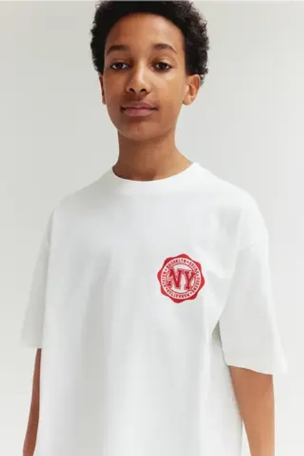 H&M Футболка из хлопкового трикотажа, белый
