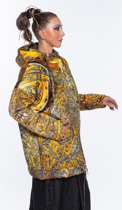 Куртка "Доспехи Золото", по мотивам изображений с парадных доспехов короля Франции Генриха II