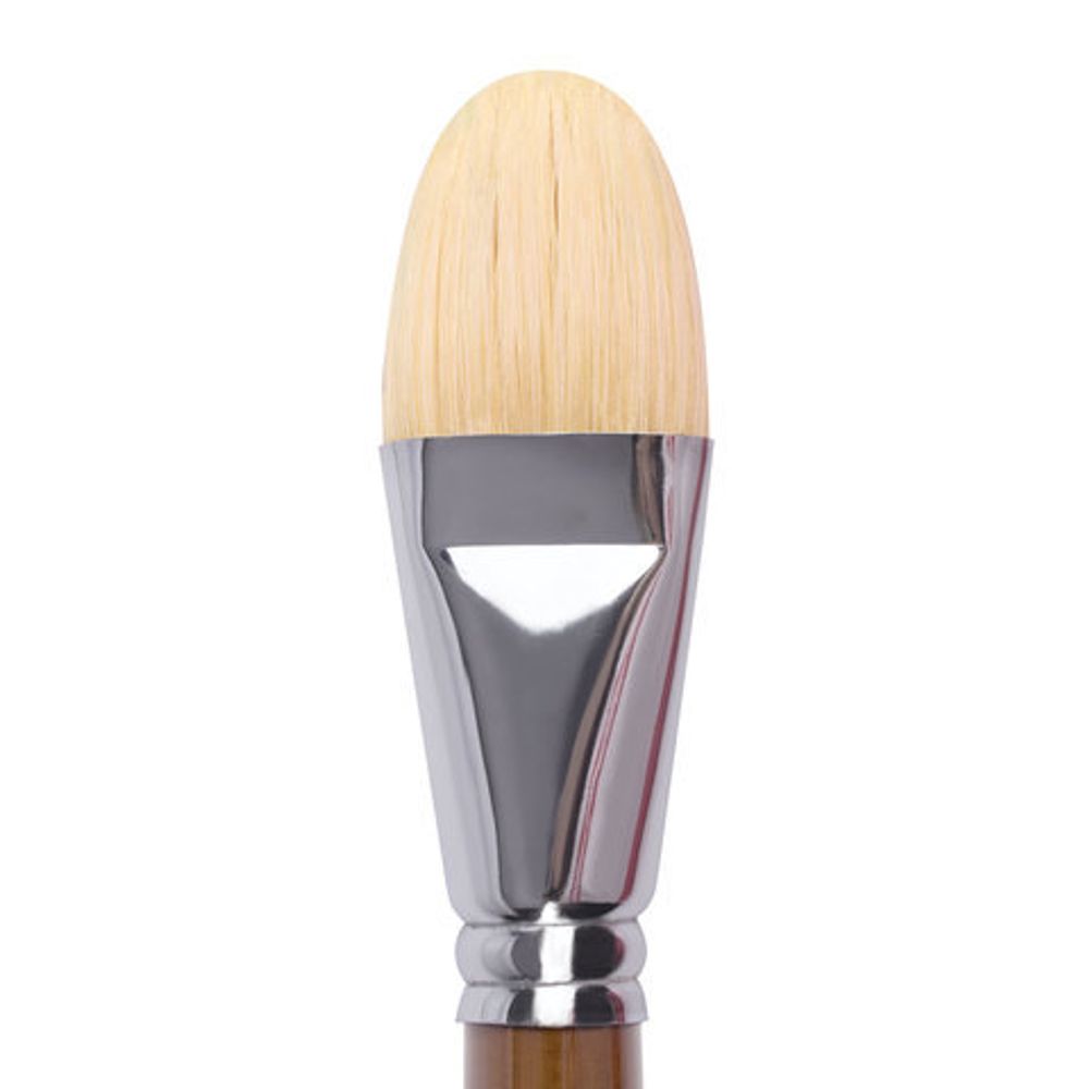 Кисть художественная профессиональная BRAUBERG ART CLASSIC, щетина, овальная, № 36, длинная ручка, 200741