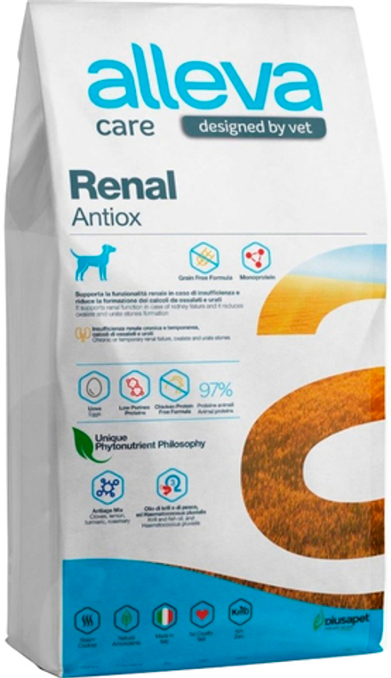 Alleva Care 2 кг Renal Antiox Корм для собак, диетический, для поддержания функции почек