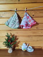 Полотенце кухонное, круглое, 2 шт, вафельное полотно