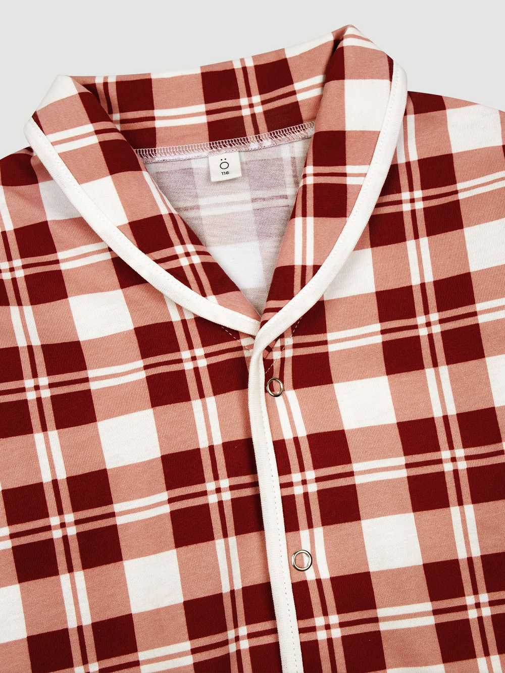 Пижама с воротником Mjölk Christmas Check, уценка