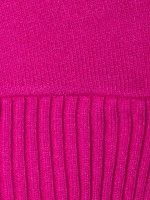 Капор женский вязаный розовый