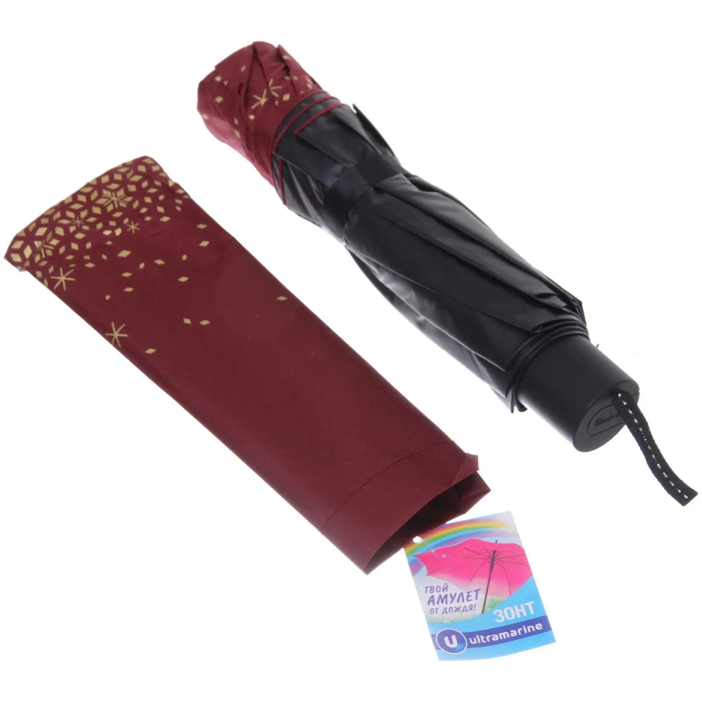 Зонт женский механический «Ultramarine - Тайра», микс 6 цветов, 8 спиц, d-115см, длина в слож. виде 28см