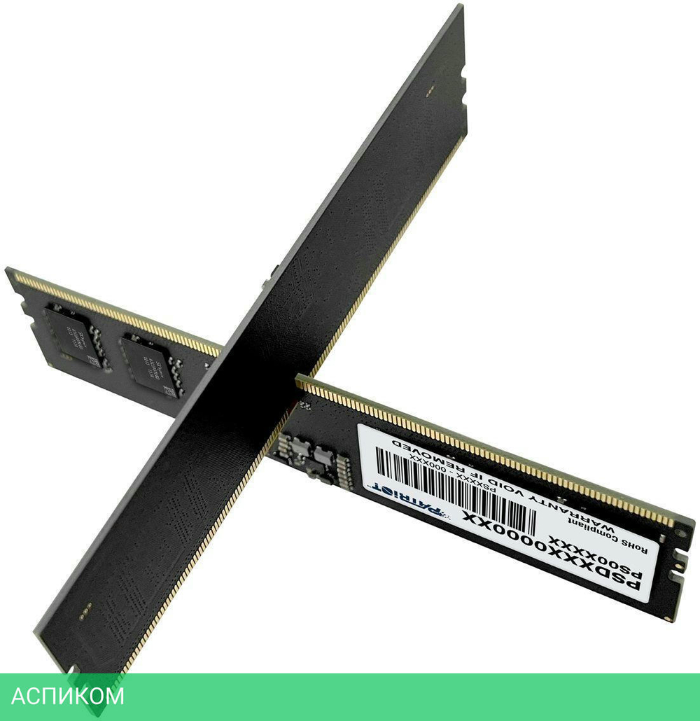 Оперативная память Patriot DDR5 2x16Gb 4800MHz Signature RTL PC5-38400 CL40 DIMM ECC 288-pin 1.1В (PSD532G4800K)