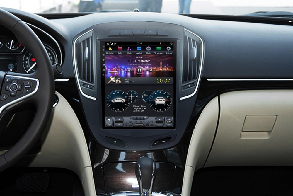 Магнитола для Opel Insignia 2013-2015 - Carmedia ZF-1023-DSP вертикальный экран 10.4" в стиле "Тесла" на Android 9, 4/32ГБ