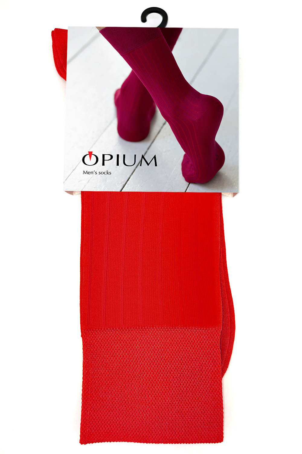 Мужские носки Premium "в рубчик" Красный Opium