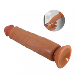 Реалистичный фаллоимитатор Alcmene, 25 см, коричневый