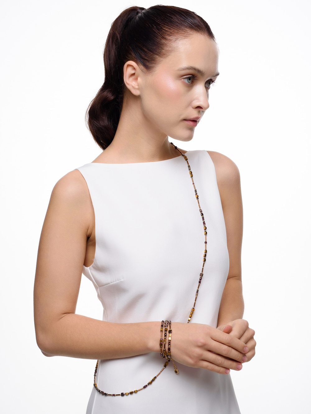 Браслет "Faceted zircon" Gold