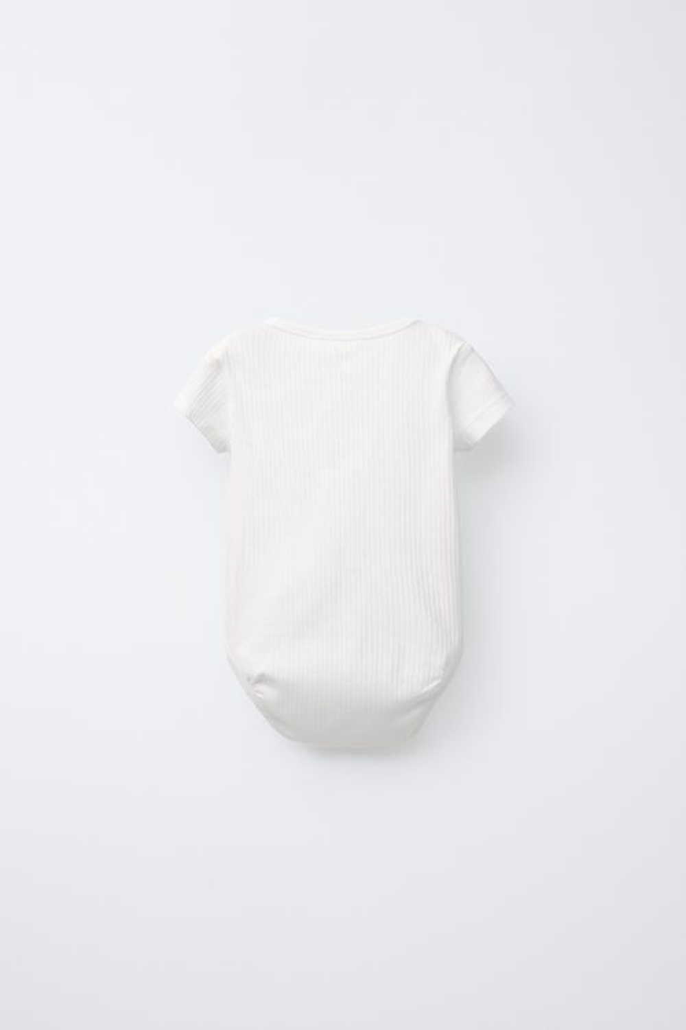 ZARA НАБОР ИЗ 3 БАЗОВЫХ БОДИ С КРУГЛЫМ ВЫРЕЗОМ, ЖЕЛТОВАТО-БЕЛЫЙ