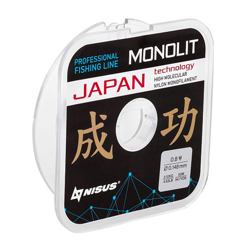 Леска MONOLIT 0,148mm/50m Nylon Transparent (N-MO-0.148-50) Nisus