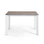 Стол Atta 120 (180) x80 белые ножки керамика Vulcano Ash