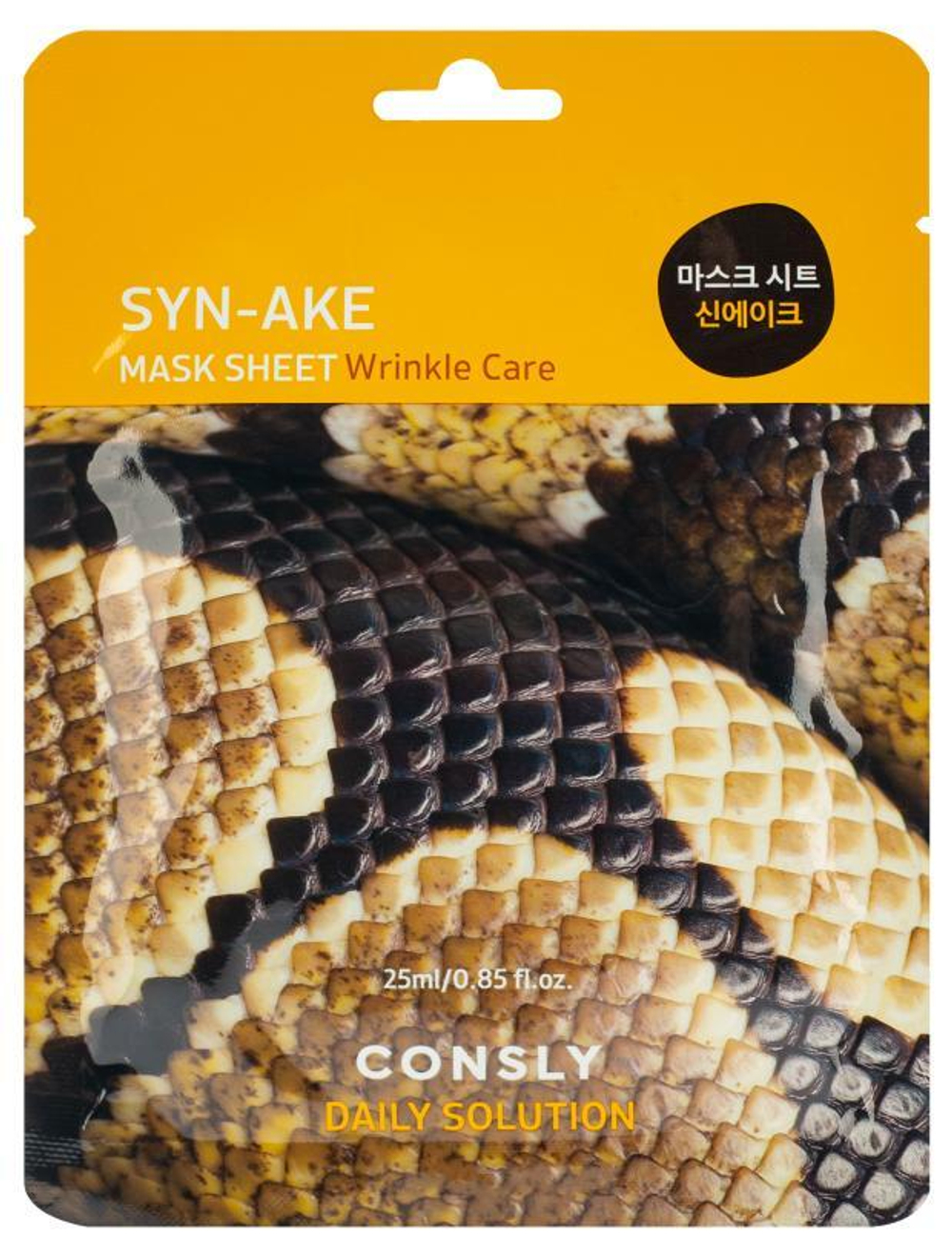 Тканевая маска для лица с пептидом Syn-ake, 25мл, Consly