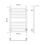 Полотенцесушитель MIXLINE TRIUMPH  80х50 (таймер, 415 Вт, 8 перекладин) электрический БЕЛЫЙ